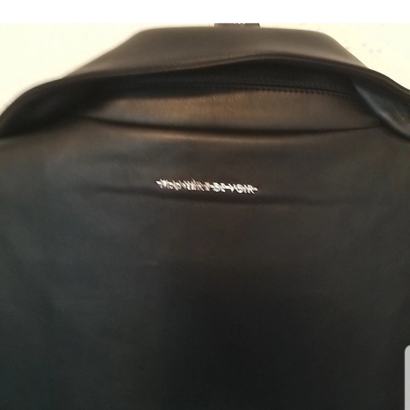 Maniere De Voir Mens Jacket Vegan Leather Size L Half Sleeves Like New - Picture 4 of 10